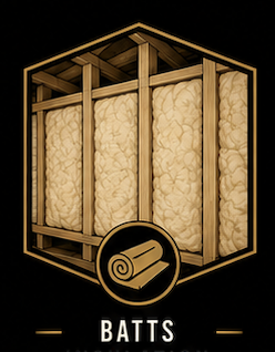 Fiberglass batt insulation
